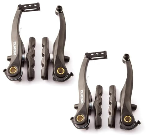 Clarks MTB Mountain Bike V Brakes Caliper Replacement V Brakes Front and Rear Set Pull V Brakes with V Brake Accessories Suitable for All Bikes
