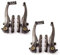 Clarks MTB Mountain Bike V Brakes Caliper Replacement V Brakes Front and Rear Set Pull V Brakes with V Brake Accessories Suitable for All Bikes