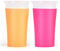 2 pcs Vaso de Aprendizaje para Bebé y Niños Pequeños, Vaso Infantil con Borde 360°, Vaso Antiderrame Libre de BPA para Bebés a Partir de los 12 Meses, Apto para Lavavajillas, 296 ml (Rosa y Naranja)