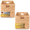 Casa Mina® Aufbewahrungskorb geflochten ideal für alle Regale I Nachhaltiger Seegras Korb geflochten aus Naturmaterial I Flechtkorb mit Griffen I Pflegeleichter, modern geflochtener Korb 31x31x31cm