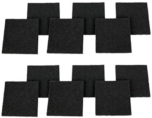 Daaxing 8/12PCS Activated Carbon Filter Cotton,Kitchen Compost Bin Charcoal Filter Replacement,Diameter Square 120 * 120MM, Round 160MM (Square,12PCS)