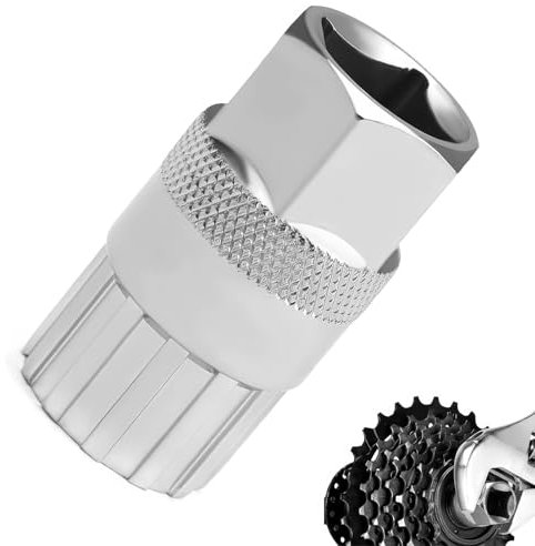 ZWWOGE Outil de Réparation et Retrait de Roue Libre pour Vélos,Cassette Demonte Douille, Acier Carbone Durable,Compatible Shimano, Sunrace, Sram, Dnp pour Cassette de 6,7,8,9,10,11 Vitesses,20×44.8mm