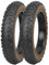 GRELiving 2er-Pack E Bike Reifen,Faltbar Fat Tire Fett Fahrradreifen 20x4.0/26x4.0 Zoll Ersatzreifen Fahrrad Mantel Reifen für E-Bike/Mountain Snow Bike (Schwarz mit Braun-Wand, 20x4.0Zoll)