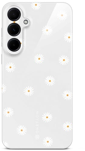 ONEFLOW Splash Cover für Samsung Galaxy A35 5G Hülle mit Design Muster, Handy Schutzhülle mit Kameraschutz, Case Bedruckt extra dünne Handyhülle, Kleine Gänseblümchen