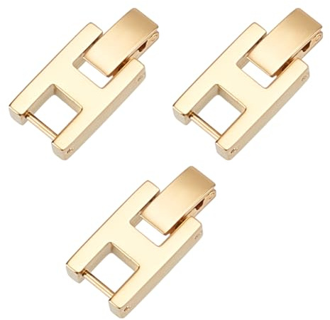 WEBEEDY 3 Stk. Uhren Oder Armband Faltschließe Aus Edelstahl Uhrenverlängerungsschließe Quadratische Metallband Ersatzteile Für Erwachsene Zur Schmuckherstellung Gold 2.1x1cm