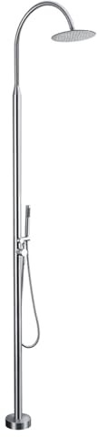 XJTNLB Freistehende Gartendusche Gebürstet Garten Dusche Outdoor Edelstahl Pool Dusche Juist Gebürstetem Edelstahl 304