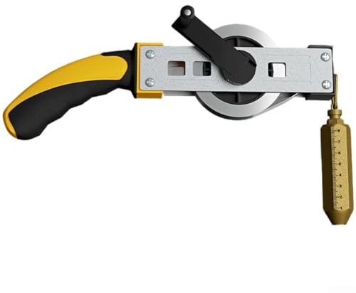 DAZZLEEX Oil Gauge Tape Oil Tank Level Gauge Oil Tank Measuring rod with Brass Anchor Rubber Handle Oils Tank Gauging Tapes for Oils Tank Level Measurement (15m)