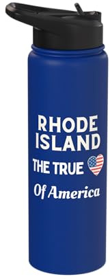 Patriotic Love Rhode Island USA The True Heart of America Stainless Steel Insulated Water Bottle