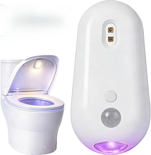 Luz Uv Autolimpiante Para Inodoro Con Sensor, Resistente Al Agua Y Desodorizante, FáCil De Instalar Para Uso Nocturno, Segura Para NiñOs Y Personas Mayores.