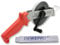 DEWEPRO® Stahlbandmaß von Richter mit Leichtmetallrahmen - Länge: 50m, Bandmaß 13mm breit - Maßanfang B - weiß lackiert mit cm-Teilung - Stahlbandmaß 412W-SR50-B, im Set inkl. DEWEPRO® 2m Zollstock