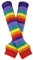 Punk Gothic Rock Lange Armwärmer Fingerlose Handschuhe, regenbogenfarben, One size