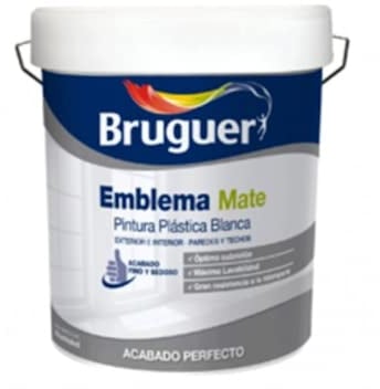 BRUGUER Pintura PLÁSTICA Emblema Mate Blanco 4 L