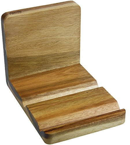 Jamie Oliver Libro de Recetas y Soporte para Tableta Hecho de Madera Natural de Acacia