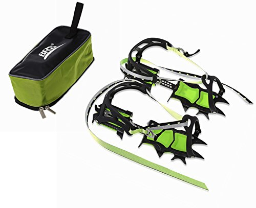 BRS-S1B Professional 14 Zahn Steigeisen für EIS Schnee Gehen Klettern Anti-Rutsch (Zähne Länge 0,98)