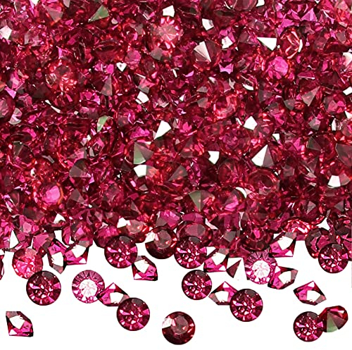 TOAOB 5000 Stück 3 mm Dunklelila Acryl Kristalle Diamanten Tischstreuer Konfetti Klare Strasssteine für Tischdekoration Hochzeit Braut Dekoration Vasenperlen