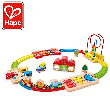 Hape 3826 Regenbogen-Puzzle Eisenbahnset, E3826, Mehrfarbig, Einheitsgröße