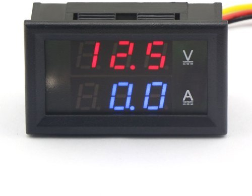 ARCELI 100174 Multimetro digitale Dual LED Display Voltmetro DC 4.5V a 30V Amperometro 0 a 50A Voltage Current Meter Volt Amp Panel Monitor per Auto Car Motor