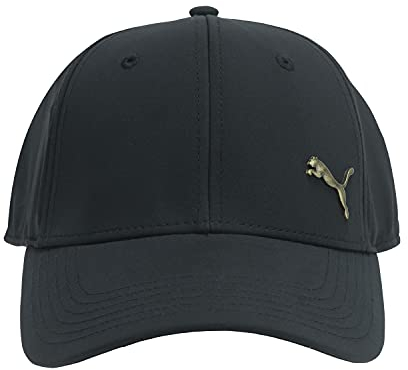 PUMA Unisex-Erwachsene Stretch Fit Cap Baseballkappe, schwarz/Gold, L/XL