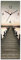 ARTLAND Wanddeko Wanduhr ohne Tickgeräusche Glas Funkuhr 20x60 cm Rechteckig Lautlos Landschaft See Natur Pier Sonnenaufgang Himmel S7MG