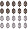 nbeads 40 Stück Anhänger Tabletts, Lünette Anhänger Tabletts (20 Stück) mit Cabochons Glaskuppel (20 Stück) Schmuck Anhängerzubehör für die Schmuckherstellung, gemischte Farbe, Tablett: 40x30 mm