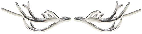 Helen de Lete S925 Sterling Silber Geweih Hirsch Horn Ohrstecker