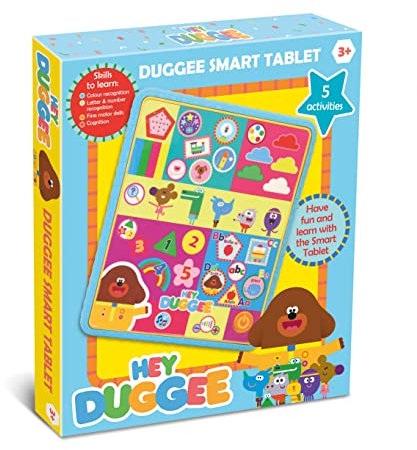 Hey Duggee Toys HD21 Hey Duggee Smart Tablet Toy for Kids-Helps Child Development, Learning, Problem Solving, Phonics, Sequences, Colours, Shapes and Number Recognition, 3+ Years, Khaki