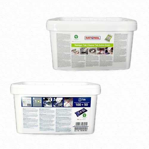 Kadida RATIONAL 56.00.210&56.00.562 Lot de 150 nettoyants Care-TABS pour SelfCookingCenter SCC (Vert 56.00.210&56.00.562)