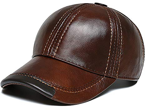 DongBao Leder Baseball Cap Basecap Herren Baseballmütze Kappe Hute,Liberty Ledercap