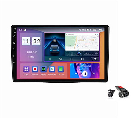 DLYAXFG Android 11 Autoradio 2 DIN Stereo 1 DIN Carplay per Fiat 500L 2012-2017 Car Tablet Android 9 Pollici Schermo MP5 Lettore Multimediale Receiver GPS Traker con 4G WiFi DSP SWC,M100s
