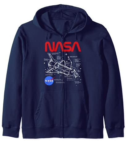 NASA Space Shuttle Schematic Layout Kapuzenjacke