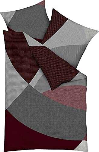 Kaeppel Bettwäsche Vista Mako-Satin Rubin Größe 135x200 cm (80x80 cm)