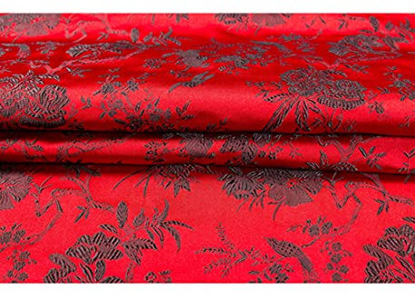 GOONSDS Damast Satin Brocade Jacquard Stoff Kostüm Polstermöbel Kleidung Material 75Cmx50cm,F