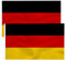 2pack Germany Flag Deutschland Fahne 90 x 150 cm- Deutsche Flagge Bandera alemana Polyester leuchtenden Farben mit Messing-Ösen