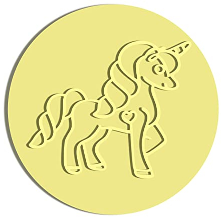Unicorn Round Fondant Modelling Tool Biscuit Stamp for Kids Birthday Party Letters Cookie Cutters for Fondant Cupcakes Biscuits Cake Decoration Animal Party