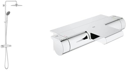 GROHE Vitalio Joy 260 - Duschsystem mit Thermostatbatterie & Grohtherm 2000 - Thermostat- Wannenbatterie