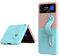 SEAHAI Cover per Samsung Galaxy Z Flip 3 (Z Flip3 5G), Leggero Matte Ultra-Sottile Antiurto PC Gel di Silice Custodia, Tocco Setoso Moda Case Cover con Cinghia di Supporto Retrattile - Rosa/Blu