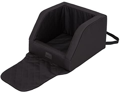 Hundeautositz, Hundebox, Hundebett, Transportboxen, Rückbank, Hundedecke, Hundekörbchen, Katzenbett, für kleine Hunde, Schwarz, (46x46x31 cm)