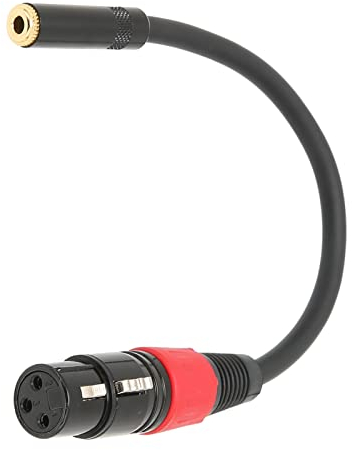 Cable Hembra de 3,5 Mm a XLR, Conector Hembra Profesional XLR, Cable Convertidor de Micrófono Mini Jack para Cámara y Ordenador (Caron Hembra a 3.5 Hembra 1 m)
