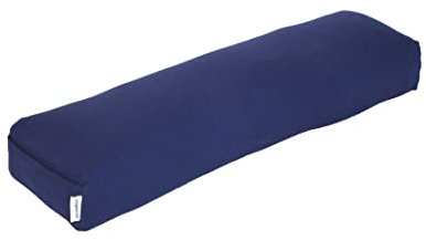 yogawood Pranayama Kissen Kapok, Maße: L 63 x B 15 x H 8 cm (ca. 12 cm hoch mit Wölbung), Farbe: Blau