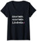 Damen Einatmen Ausatmen Lächeln Sprüche Statement mit Spruch T-Shirt mit V-Ausschnitt