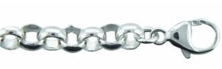 Damen 925 Silber Erbs Armband 21 cm Ø 6 mm
