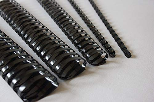 Bind2Go Lot de 50 peignes de reliure noirs A5 14 anneaux 16 mm