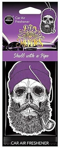 Lufterfrischer fürs Auto, zum Aufhängen, Aroma Car Skull with a Pipe