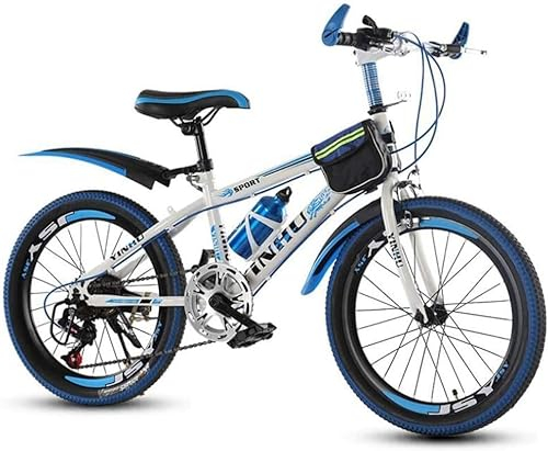 Fahrrad,Mountainbike,Geschwindigkeit Kinder Mittelschüler Erwachsene Fahrrad Männer und Frauen Fahrrad (Color : Black Blue, Size : 24 Zoll)