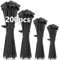 Kabelbinder Schwarz 200 Stück,100/150/200/300 mm(je 50 Stück), Verschiedene Größen Super Haltbar Selbsthemmend Kabelbinder für Kabelmanagement, Gartenarbeit, Wohnen und Werkstätten
