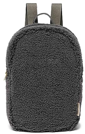 Studio Noos Dark Grey Teddy Mini Backpack