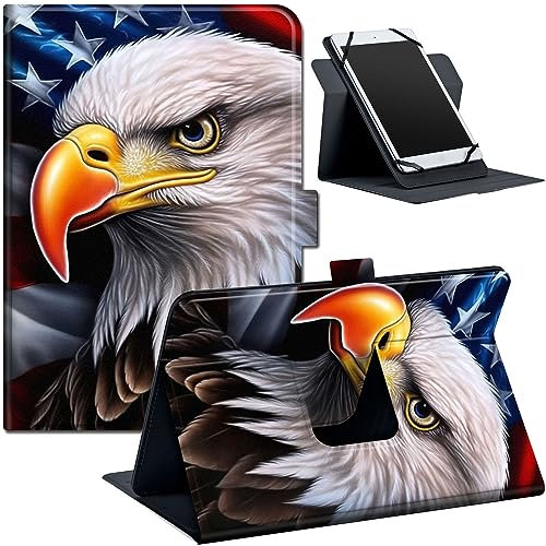 Eagle Universal Tablet Case for 9-10.5 inch, Stand Folio with Adjustable Fixing Band and Multiple Viewing Angles, Fit for Fire HD 10