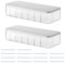 2 Stücke Kabel Aufbewahrungsbox, Kabel Organizer Box, Transparenter Cable Management Box mit 7 verstellbaren Fächern, inklusiv 14 Kabelbindern für Schreibtisch Aufbewahrung, Büro, Heimgebrauch