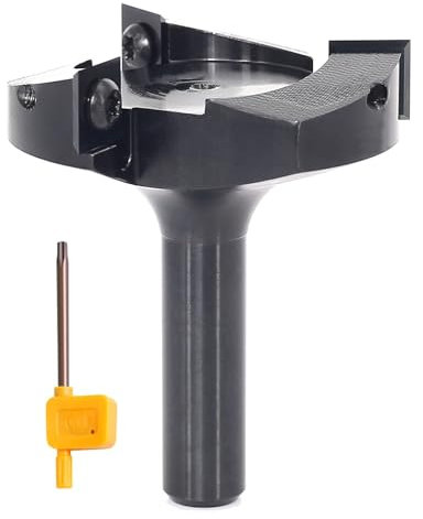Akylin Surfacing Router Bit - 1/2 Shank, 2-3/8 Cut Dia, 15/32 Cut Height, Wood Slab Flattening & Rabbeting