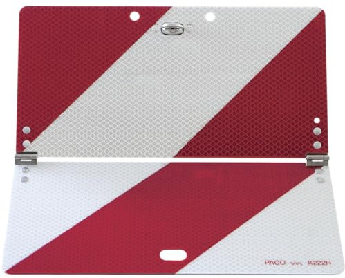 Schild Nachtparktafel/Parkwarntafel rechtsweisend, Alu,refl. RA 3,klappbar, 285x285 mm